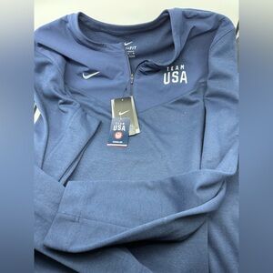 Nike Team USA Quarter Zip Navy Men’s XL NWT - see flaw